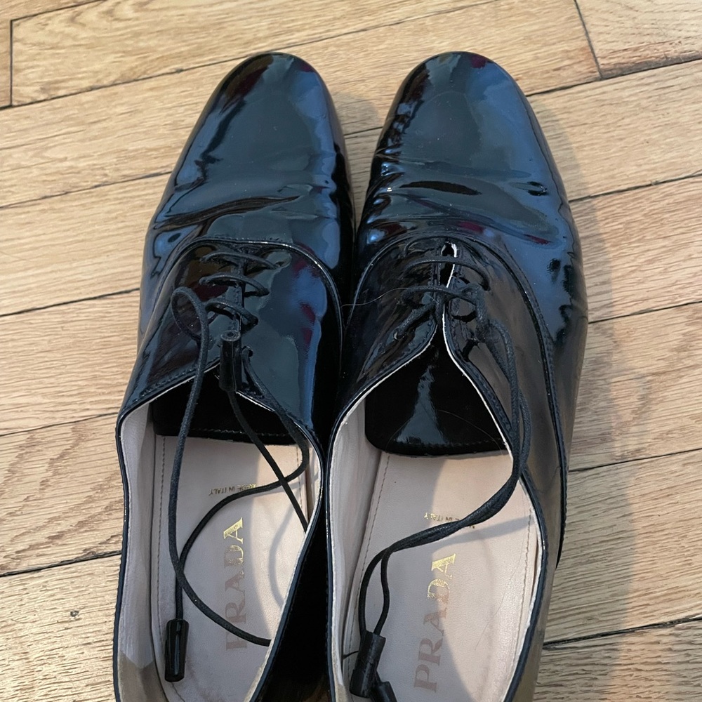 Prada Women’s  Black Patent Leather Shoes